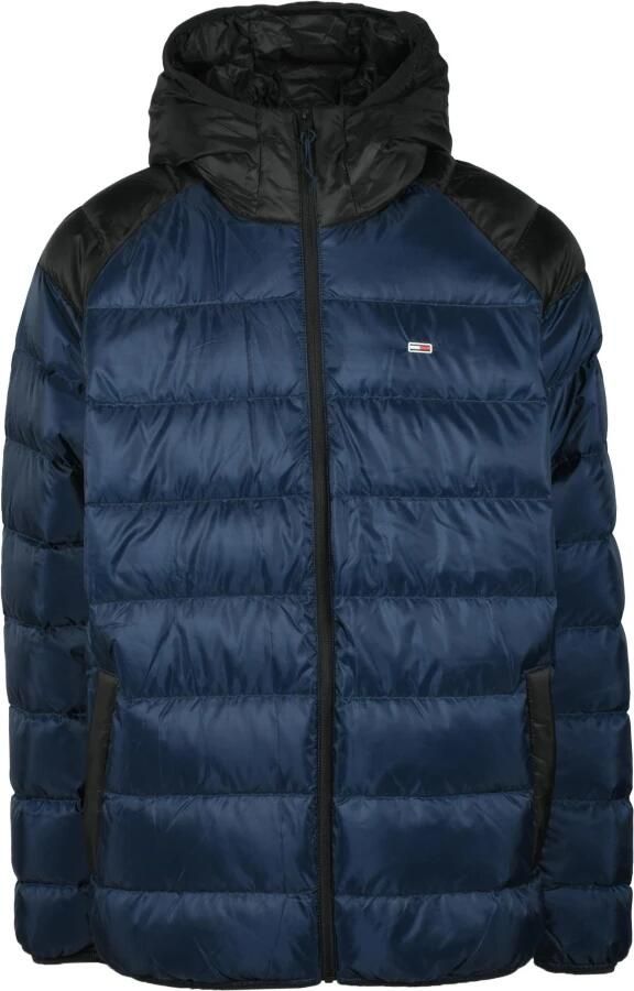 Tommy Jeans Blauwe Pufferjas met Logotoepassing Blue Heren