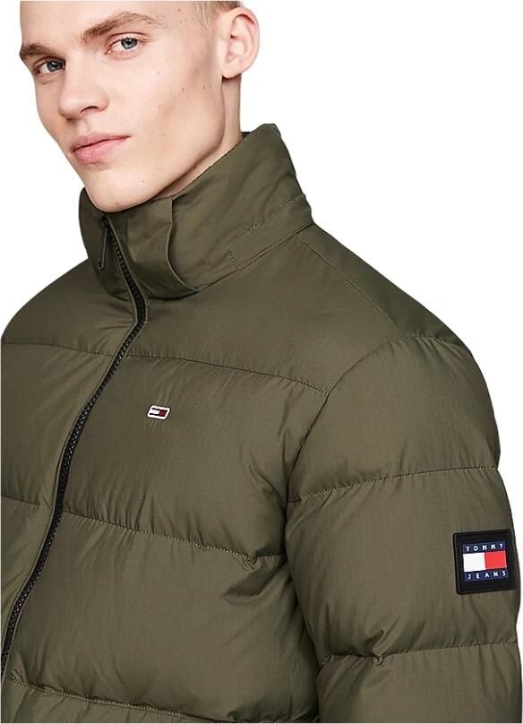 Tommy Jeans Groene gewatteerde jas met capuchon Green Heren - Foto 5