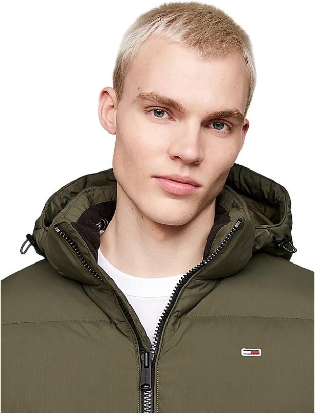 Tommy Jeans Groene gewatteerde jas met capuchon Green Heren - Foto 3