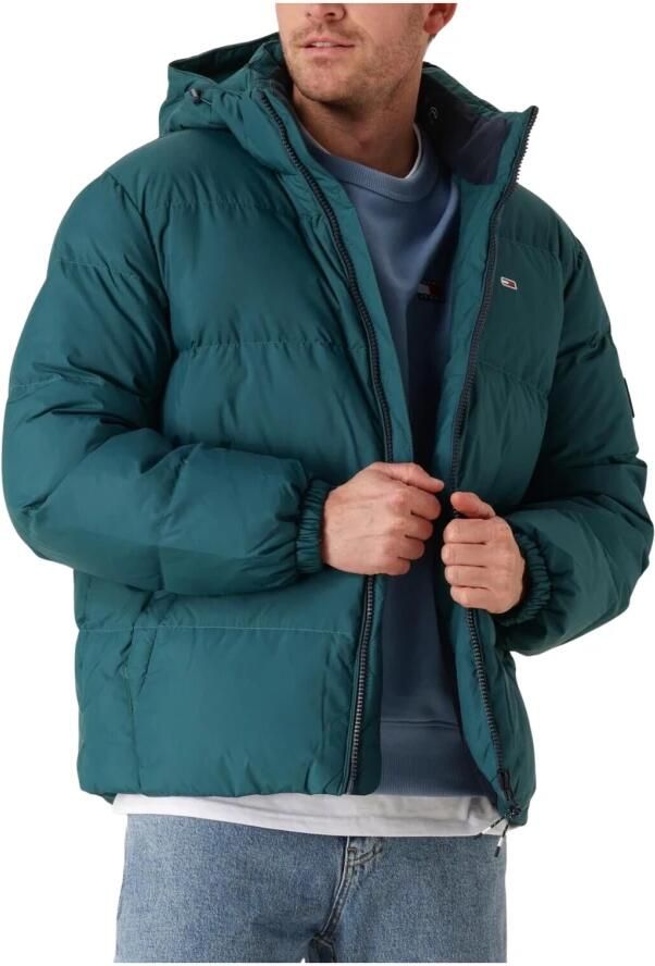 Tommy Jeans Groene Gewatteerde Winterjas Essential Down Green Heren - Foto 3