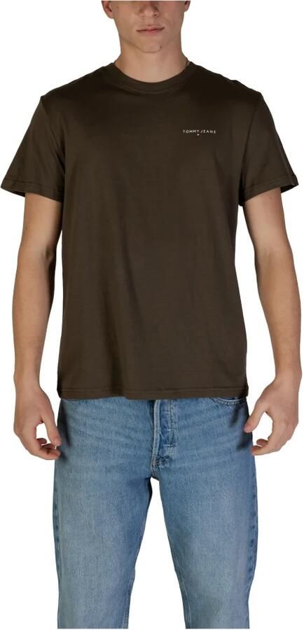 Tommy Jeans Groene Katoenen T-shirt met korte mouwen Green Heren - Foto 3