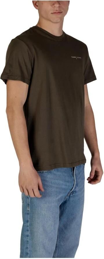 Tommy Jeans Groene Katoenen T-shirt met korte mouwen Green Heren - Foto 2
