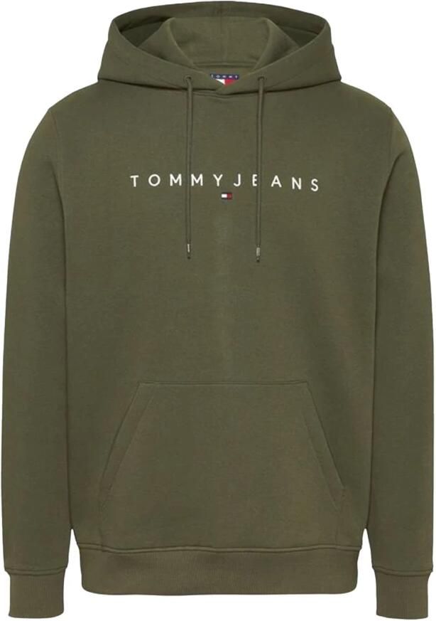 Tommy Jeans Groene Logo Hoodie Katoen Green Heren