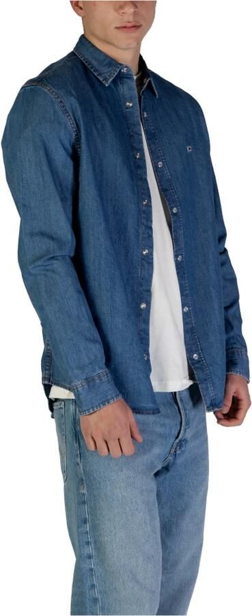 Tommy Jeans Geregenereerd Katoenen Overhemd met Lange Mouwen Blue Heren - Foto 2
