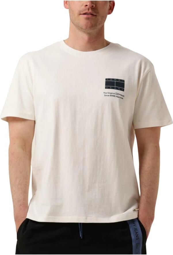 TOMMY JEANS Heren Polo's & T-shirts Tjm Reg Essential Cb Flag Tee Gebroken Wit - Foto 3
