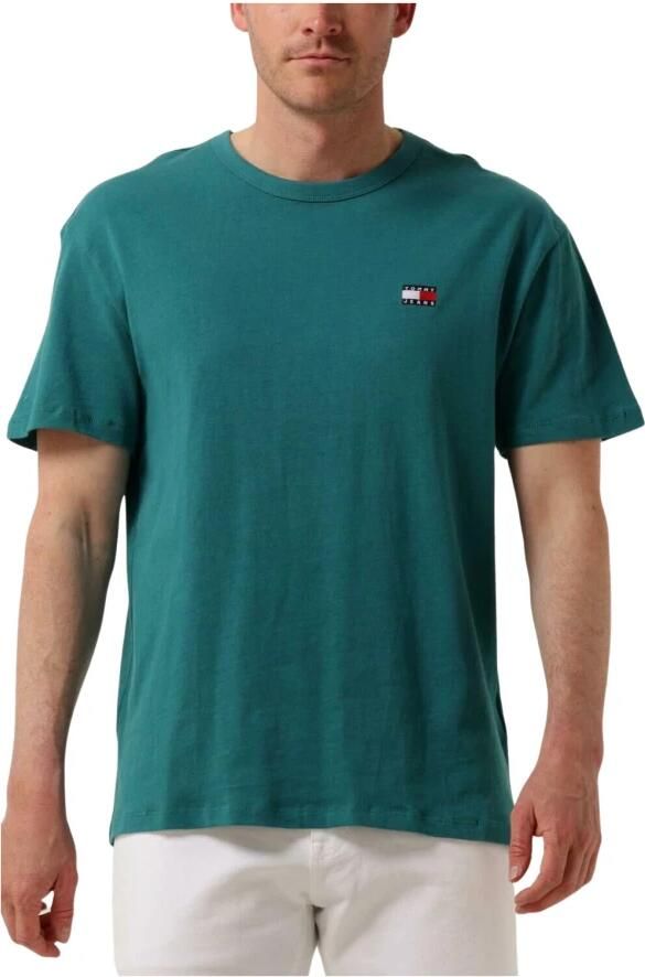 Tommy Jeans Groene Petrolio Reg Badge Tee Text T-shirt Green Heren - Foto 3