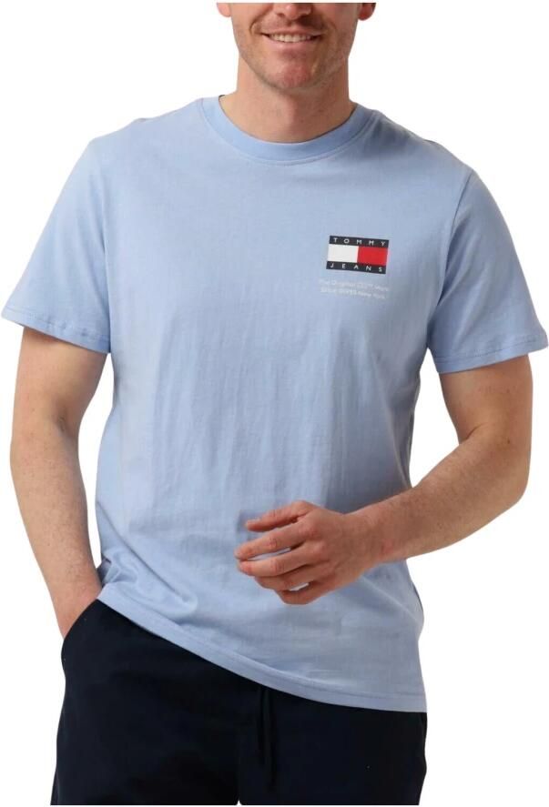 TOMMY JEANS Heren Polo's & T-shirts Tjm Slim Essential Flag Tee Lichtblauw - Foto 3