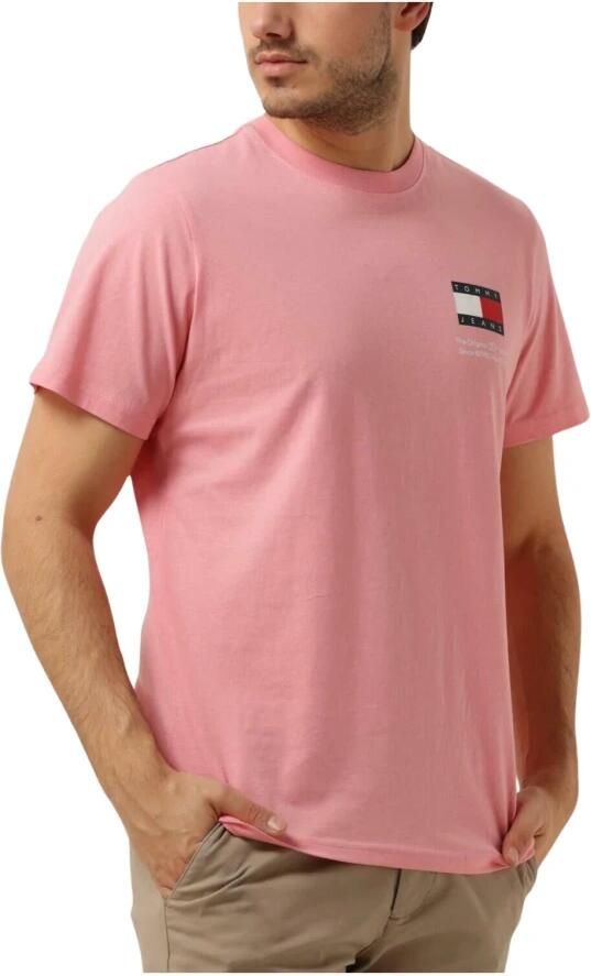 Tommy Jeans Heren Polo & T-shirts Slim Essential Flag Tee Pink Heren - Foto 3