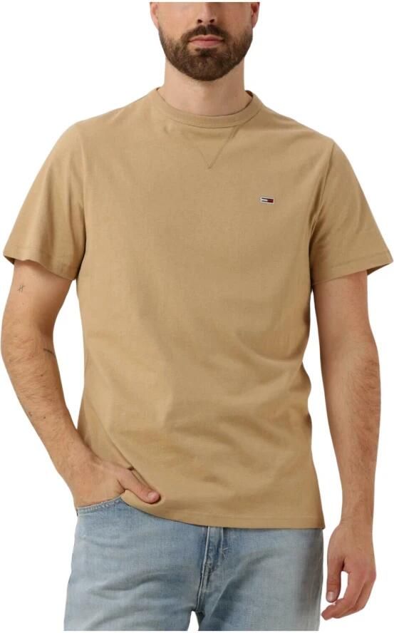 TOMMY JEANS Heren Polo's & T-shirts Tjm Slim Rib Detail Tee Beige - Foto 3