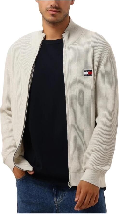 TOMMY JEANS Heren Truien & Vesten Tjm Slim Xs Badge Zip Thru Beige - Foto 3