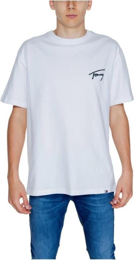 Tommy Jeans Heren T-shirt van gerecycled katoen Lente Zomer Collectie White Heren - Foto 4