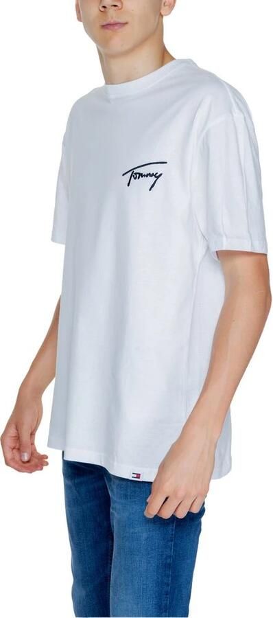 Tommy Jeans Heren T-shirt van gerecycled katoen Lente Zomer Collectie White Heren - Foto 3