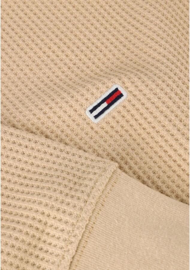 Tommy Jeans regular fit longsleeve met logo en textuur gentle gold