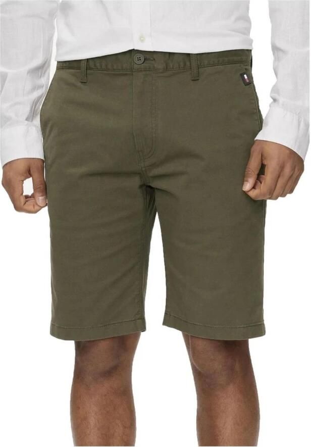 Tommy Hilfiger Groene Heren Shorts Slim Fit Geborduurd Green Heren - Foto 4