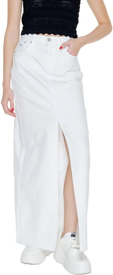 Tommy Jeans Lange Rok Lente Zomer Collectie White Dames - Foto 4