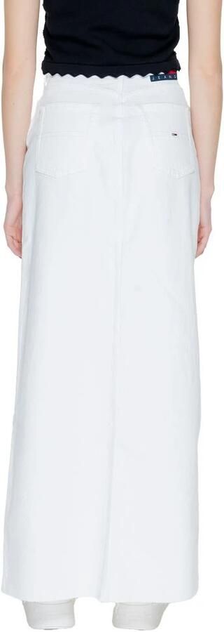 Tommy Jeans Lange Rok Lente Zomer Collectie White Dames