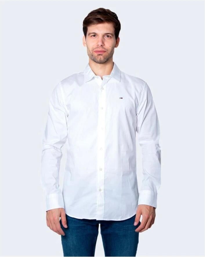 TOMMY JEANS Overhemd met lange mouwen Sabim Stretch Hemd Shirt Stretch shirt premium slim fit met elastaan - Foto 7