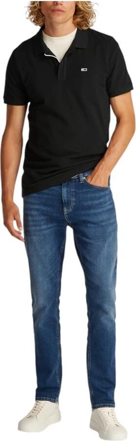 Tommy Jeans Polo Shirt Korte Mouw Flag Slim Polo Shirt Black - Foto 17