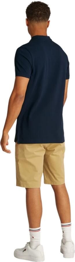 Tommy Jeans Polo Shirt Korte Mouw Flag Slim Polo Shirt Dark Night Navy - Foto 3