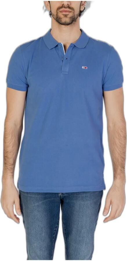 Tommy Jeans Katoenen Polo Shirt met Knoopsluiting voor Mannen Blue Heren - Foto 4
