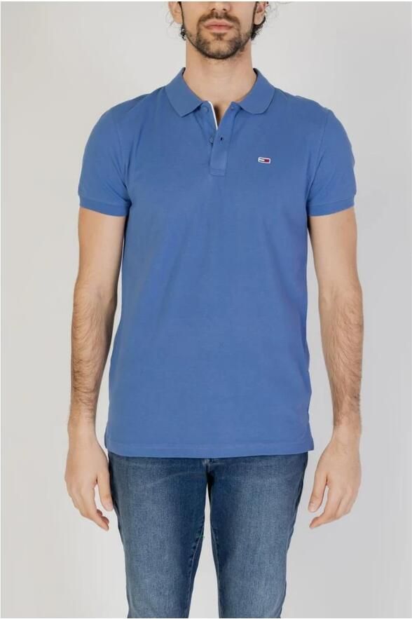 Tommy Jeans Katoenen Polo Shirt met Knoopsluiting voor Mannen Blue Heren - Foto 2