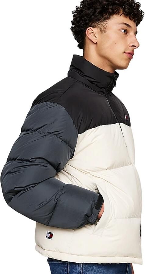 Tommy Hilfiger Kleur blok pufferjas met afneembare capuchon Multicolor Heren - Foto 3