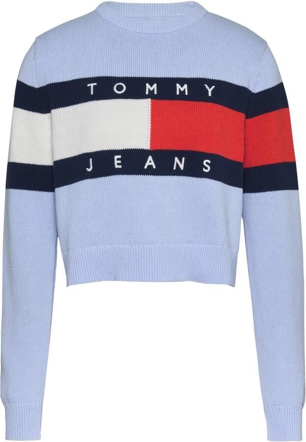 Tommy Jeans Gebreide pullover met logodetail model 'CENTER FLAG' - Foto 2