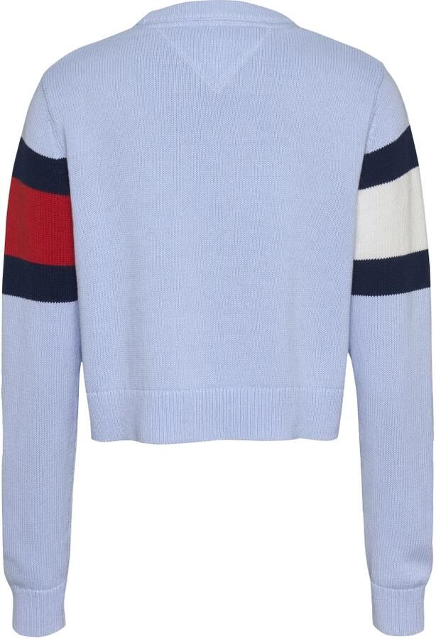 Tommy Jeans Gebreide pullover met logodetail model 'CENTER FLAG' - Foto 3