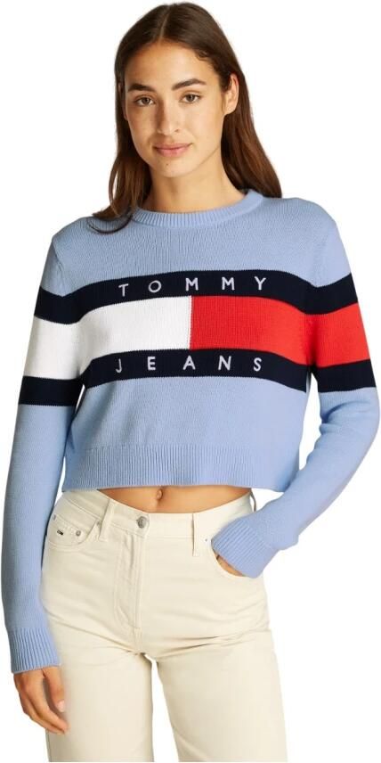 Tommy Jeans Gebreide pullover met logodetail model 'CENTER FLAG' - Foto 5