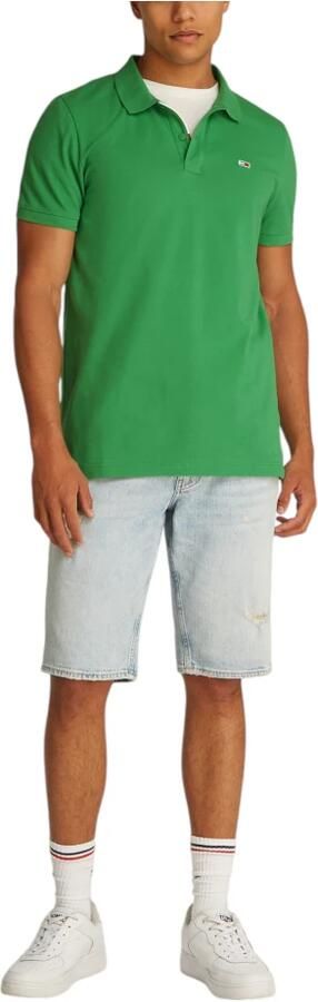 Tommy Jeans Korte Mouw Polo in Katoen Collectie Green Heren - Foto 2
