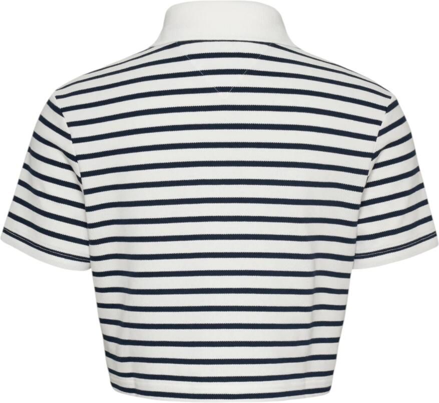 Tommy Hilfiger Overhemd Cropped poloshirt korte mouw gestreept - Foto 4