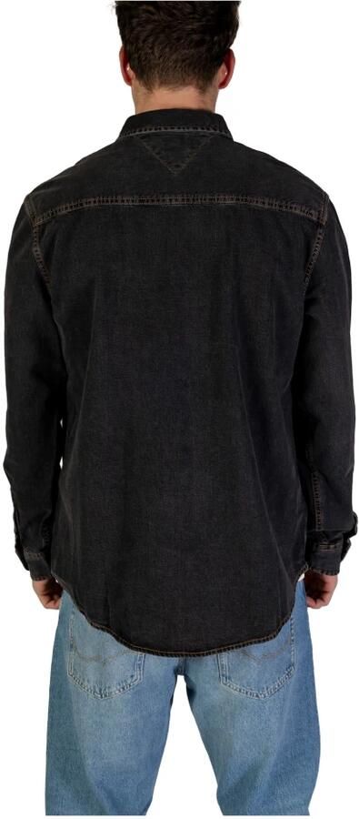 Tommy Jeans Regular fit jeansoverhemd van viscose met labelstitching - Foto 4