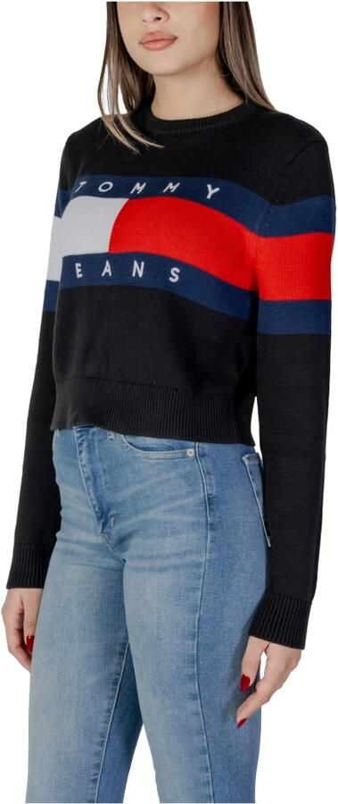 Tommy Jeans Lente Zomer Dames Sweatshirt 100% Gerecycled Katoen Black Dames