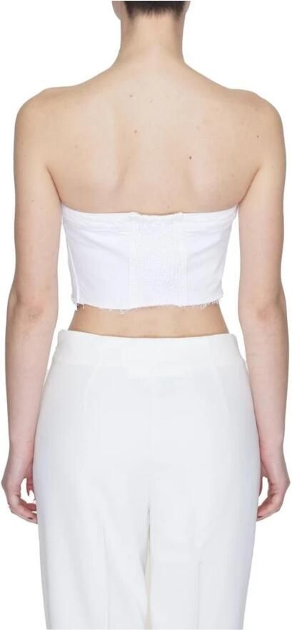 Tommy Jeans Lente Zomer Katoenen Blend Tops & T-Shirts White Dames