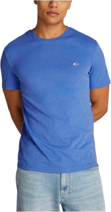 TOMMY JEANS Heren Polo's & T-shirts Tjm Xslim Jaspe Htr Tee Ext Blauw - Foto 5