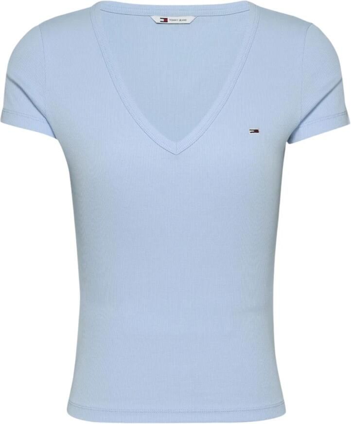 TOMMY JEANS Shirt met korte mouwen TJW SLIM ESSENTIAL RIB V SS