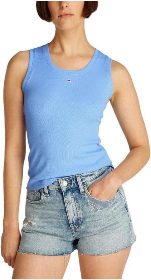 Tommy Jeans Lichtblauwe Mouwloze Top Slip-On Stijl Blue Dames - Foto 3