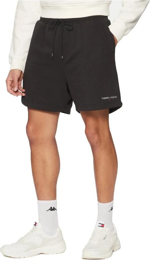 Tommy Jeans Logo Sport Shorts Zwart Geborduurd Black Heren