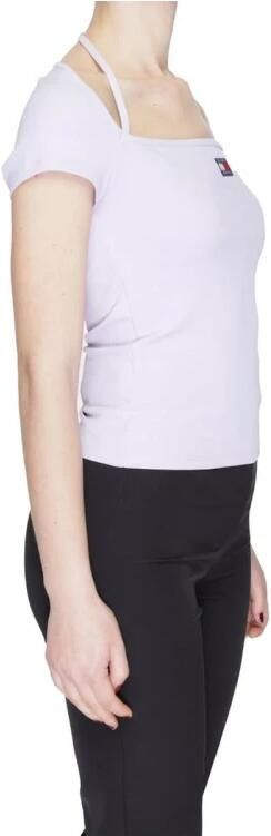 Tommy Jeans Paarse Polyester T-shirt Lente Zomer Collectie Purple Dames - Foto 3
