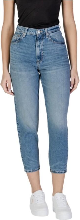 TOMMY JEANS Mom jeans High waist Mom-Jeans Tapered met logo-borduurwerk in enkelvrije lengte - Foto 4