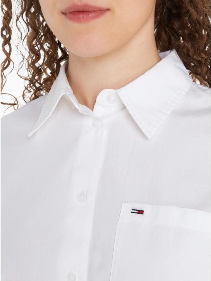 Tommy Jeans Witte Casual Shirt met Vlag Borduurwerk White Dames - Foto 5