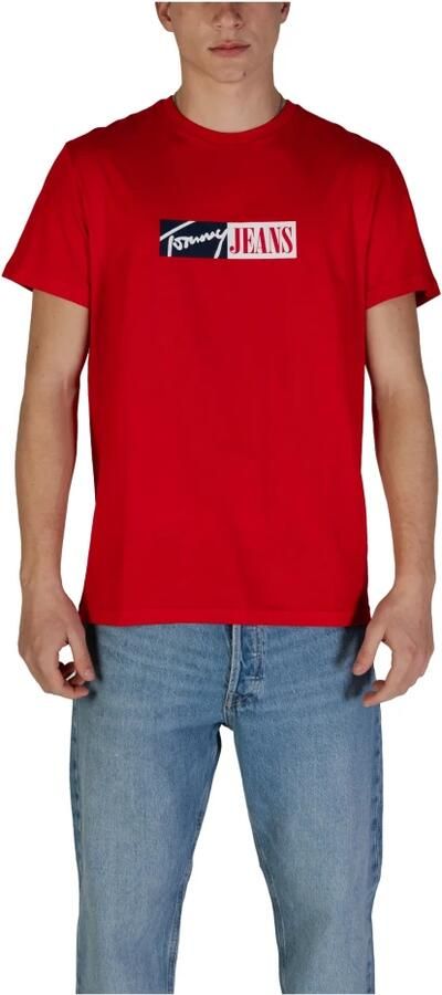 Tommy Jeans Plus Shirt met ronde hals TJM SLIM ENTRY GRAPHIC TEE EXT in grote maten met logo-borduursel op de mouw - Foto 3