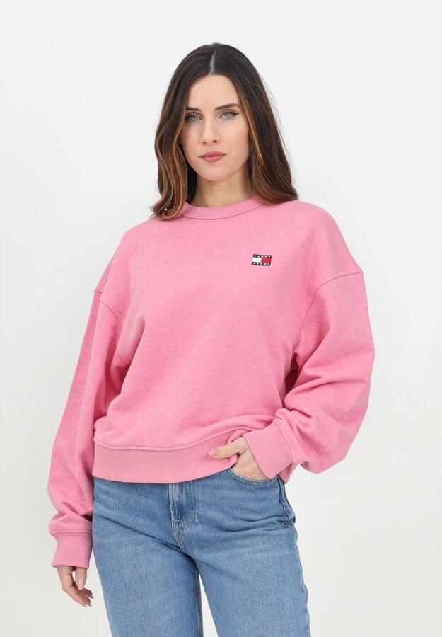 TOMMY JEANS Dames Truien & Vesten Tjw Bxy Badge Crew Roze - Foto 8