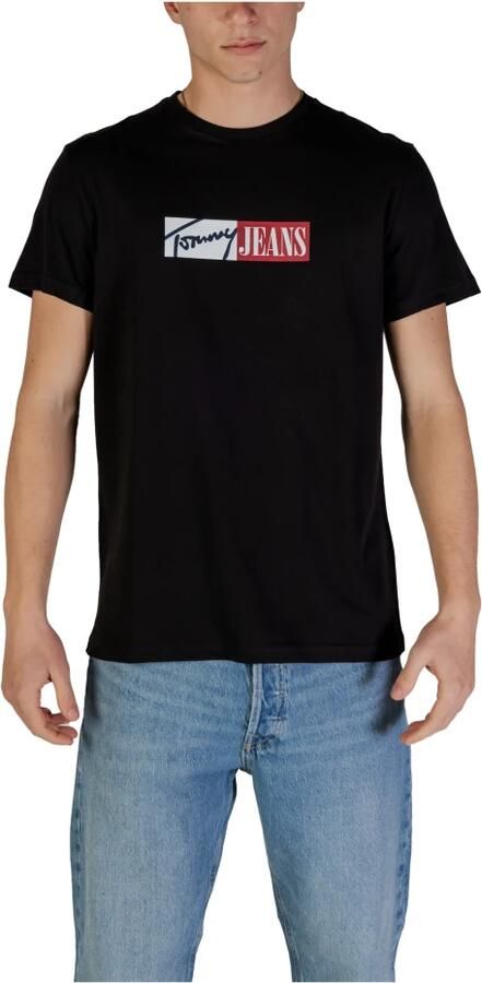 Tommy Jeans Plus Shirt met ronde hals TJM SLIM ENTRY GRAPHIC TEE EXT in grote maten met logo-borduursel op de mouw - Foto 3