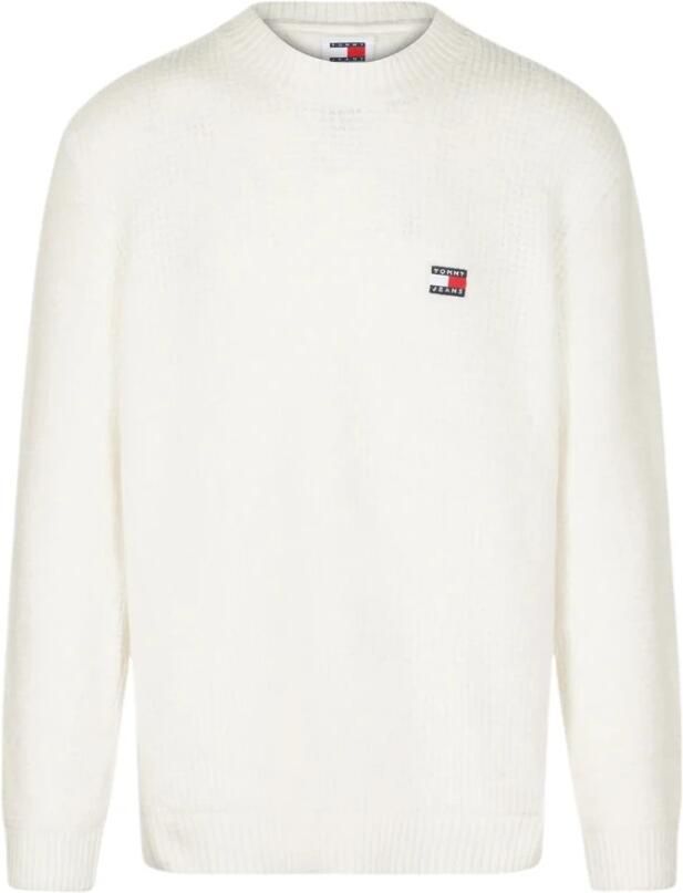 TOMMY JEANS Heren Truien & Vesten Tjm Reg Waffle Sweater Wit