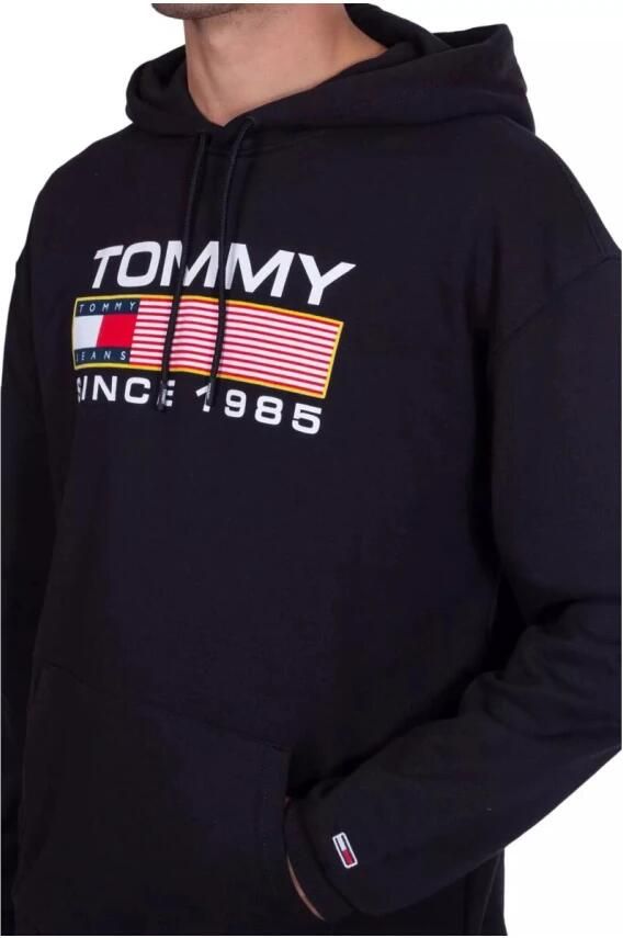 Tommy Hilfiger Katoenen Sweatshirt met Logo Print en Vaste Capuchon White Heren - Foto 6