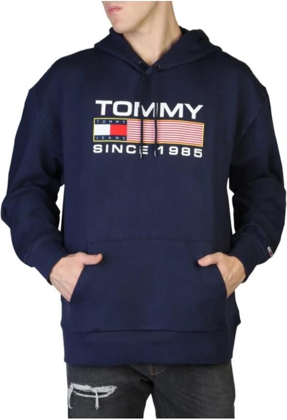 Tommy Hilfiger Katoenen Sweatshirt met Logo Print en Vaste Capuchon White Heren - Foto 3