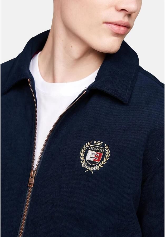 Tommy Jeans Blauwe Polyester Herenjas Herfst Winter Collectie Blue Heren