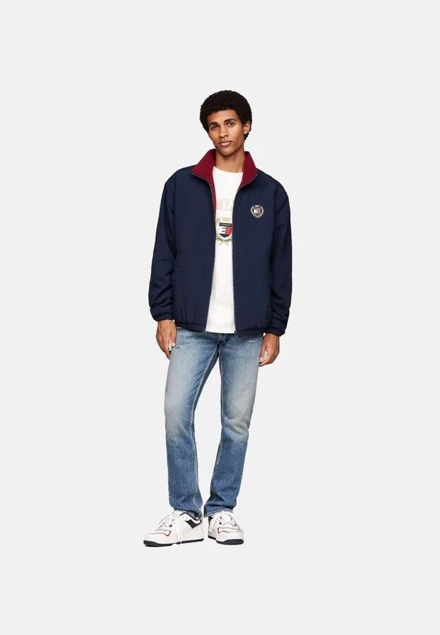 Tommy Jeans Blauwe Polyesterjas Heren Herfst Winter Collectie Blue Heren - Foto 5