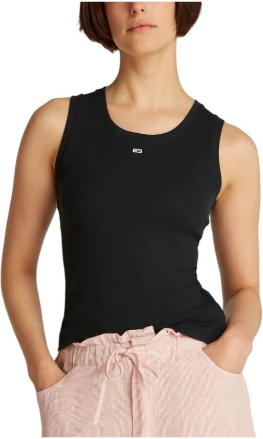 Tommy Hilfiger Essential Ribbed Flag Embroidery Slim Tanktop Dames